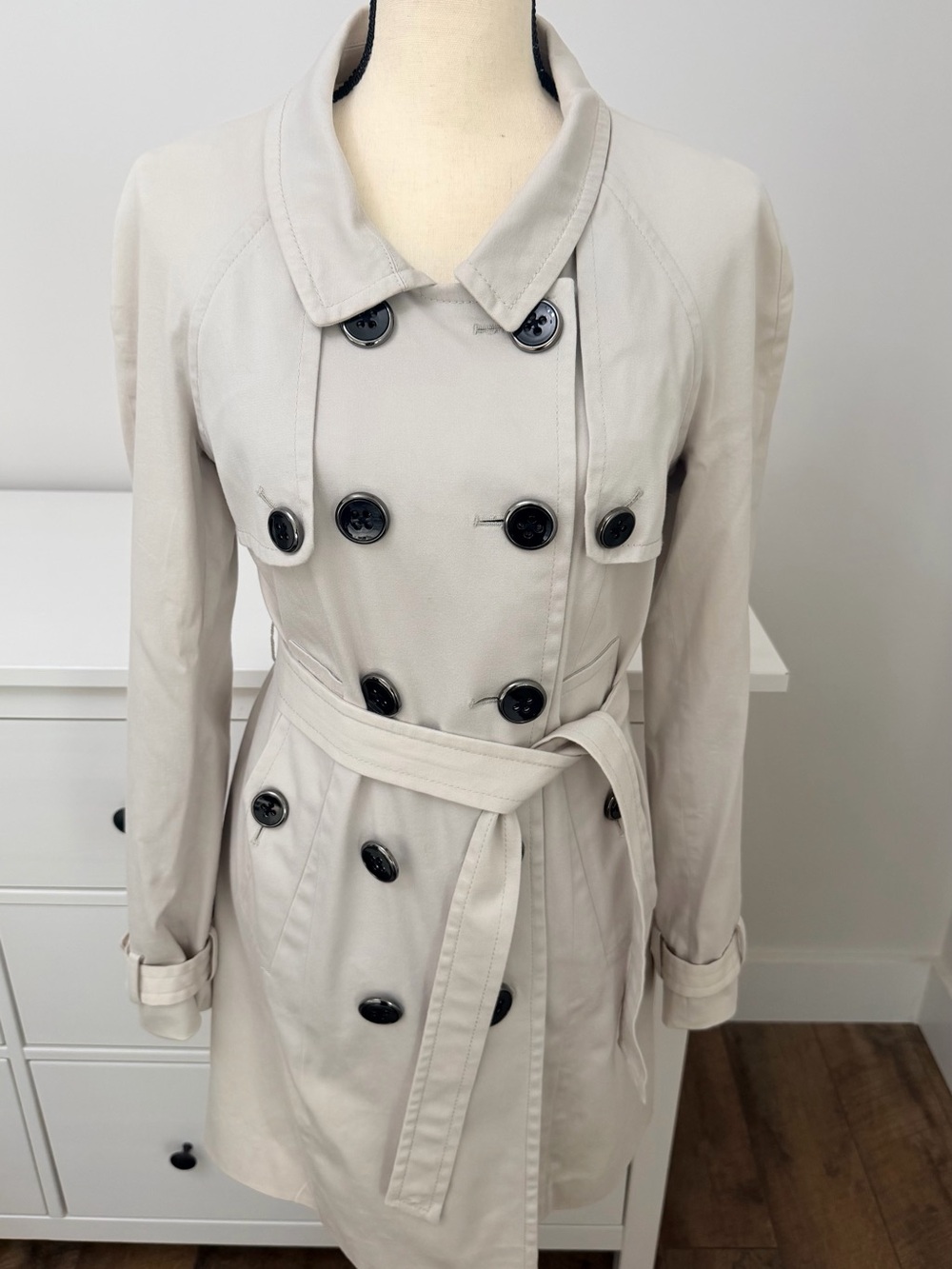 The Limited - Vintage Women's Double-Breasted Trench Coat